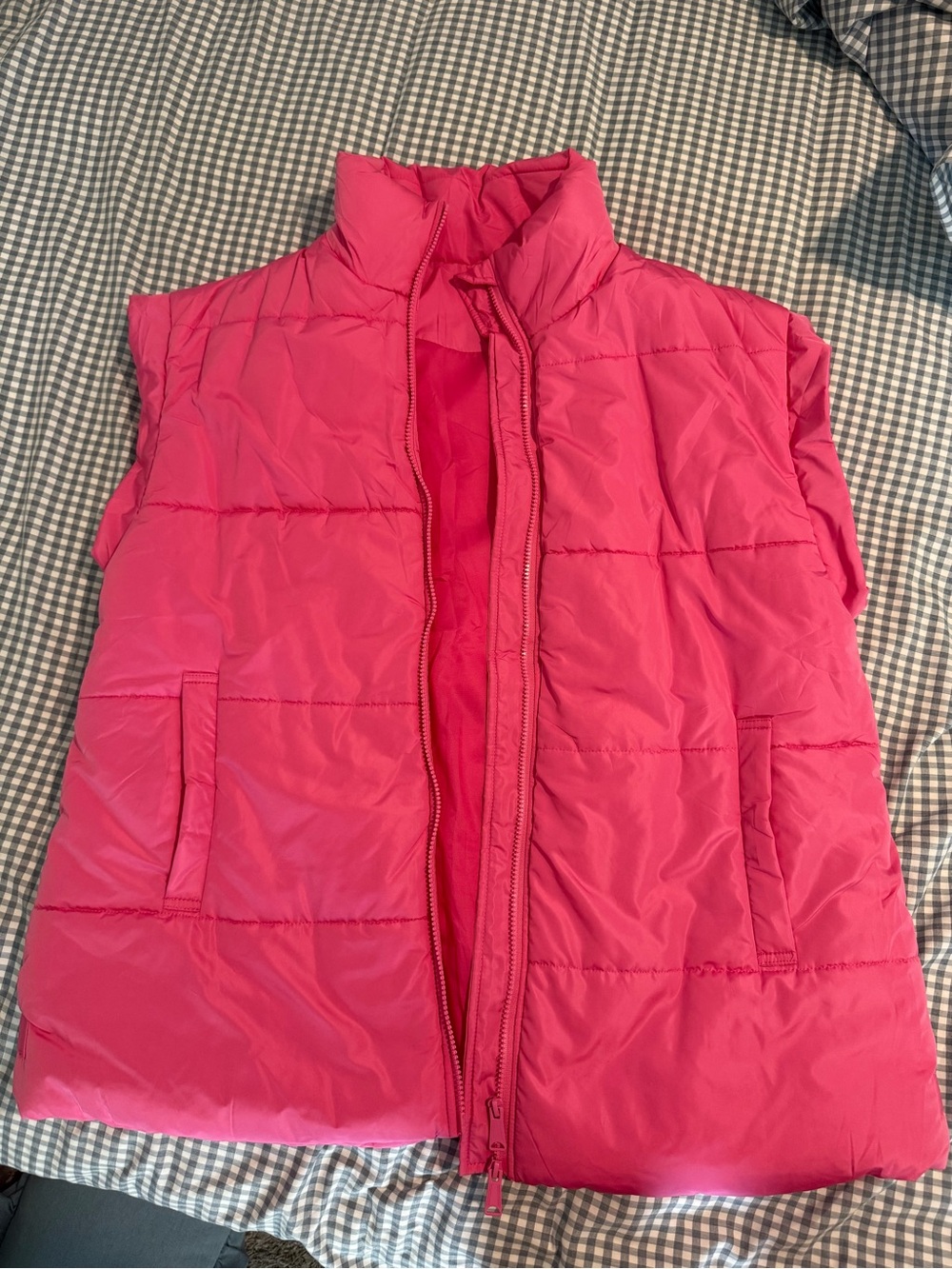 Amazon Women's Hot Pink Quilted Puffer Vest